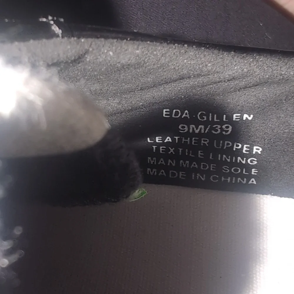ED Love Black Leather Sneakers Size 9M